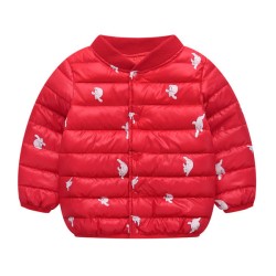 Boys and Girls Jacket With Cotton Filling - Red Color