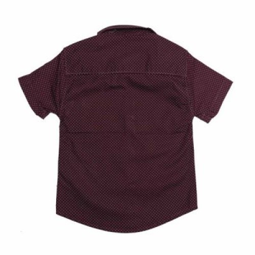 Baby Half Sleeve Shirt Dot Print - Maroon