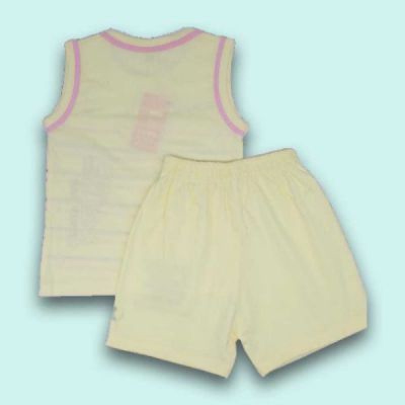 T-shirt with Shorts- Yellow