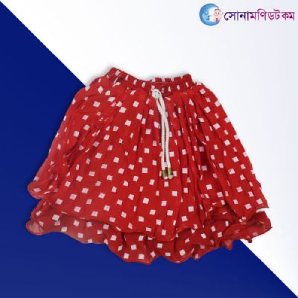 Girls Top and Skirt Set - White and Red