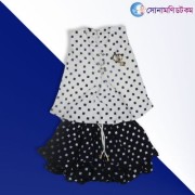 Girls Top and Skirt Set - White and Navy Blue