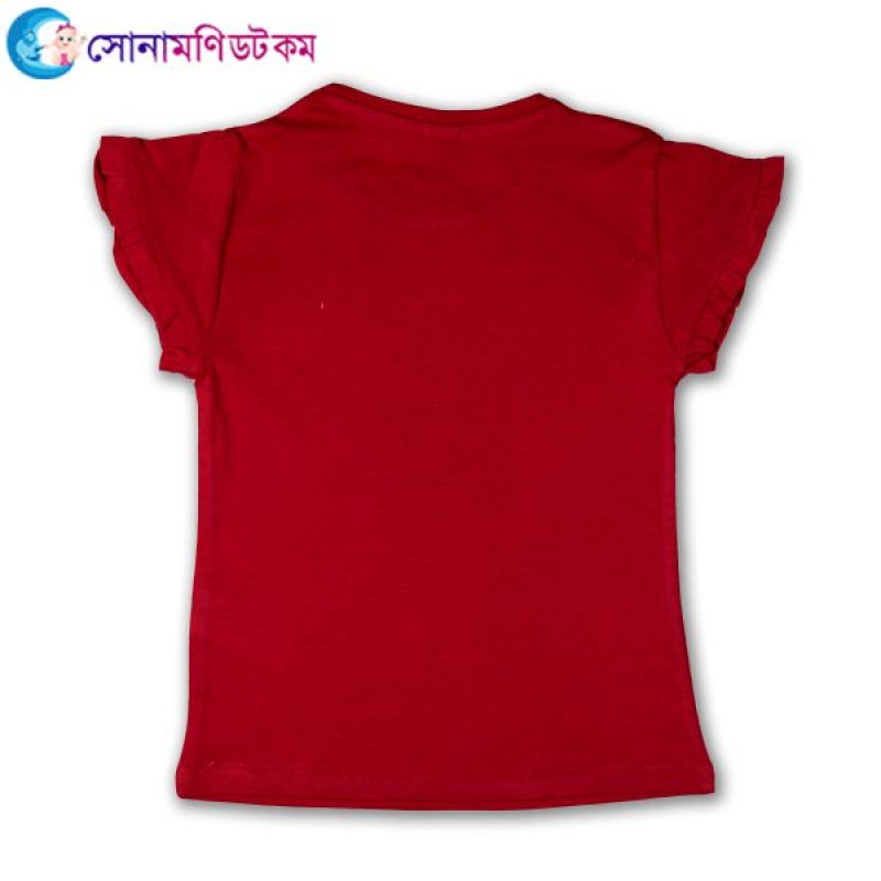 Girls T-Shirt - Deep Pink | Tops & T-shirts | GIRLS FASHION at Sonamoni.com