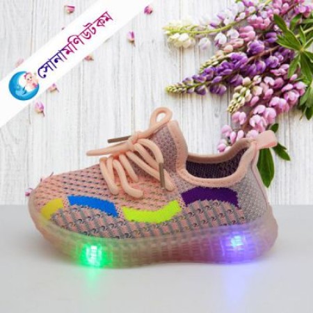 Baby Sports Shoes LED - Light Pink