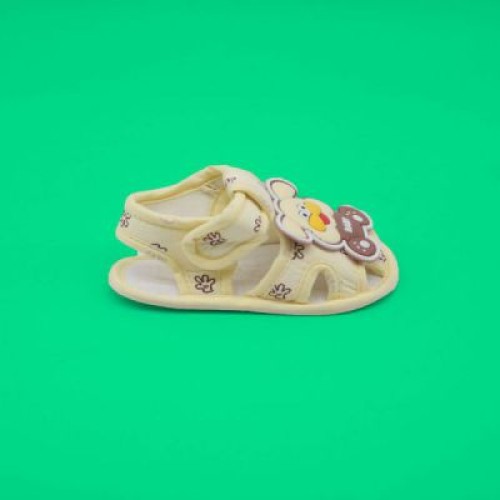 Baby Cloth Sandals Dog Applique - Yellow