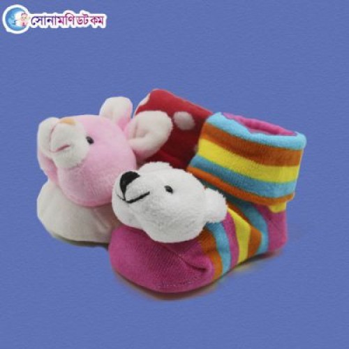 Baby Socks (2 Pair) – White and Pink