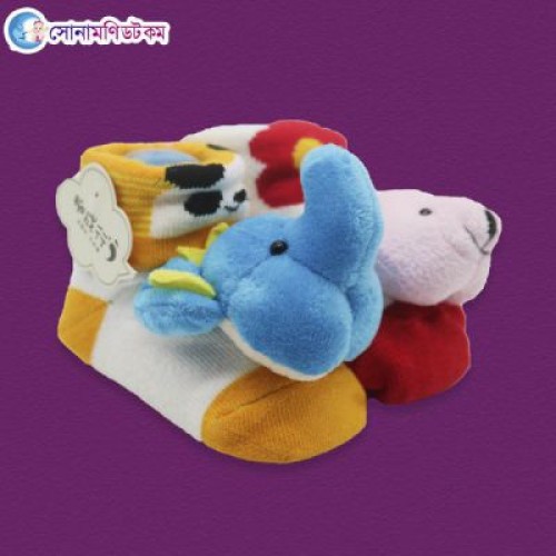 Baby Socks (2 Pair) – Yellow and White