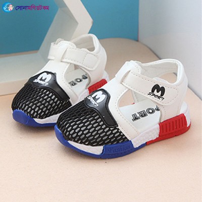 Baby Breathable Casual Shoes - Black White