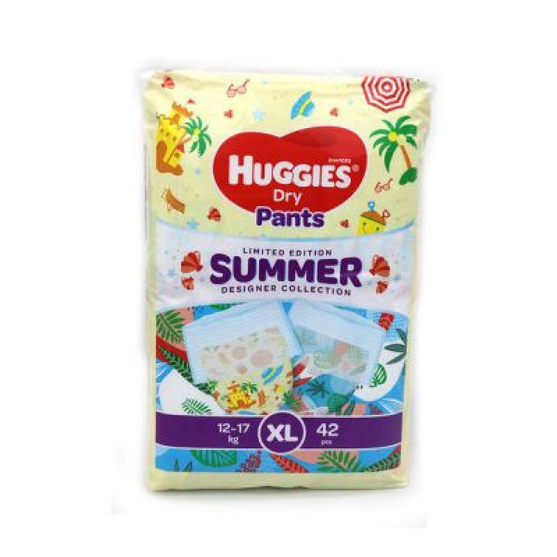 Huggies Dry Pants Diaper Summer (XL) - 42 pcs (12 - 17 kg) - Malaysia