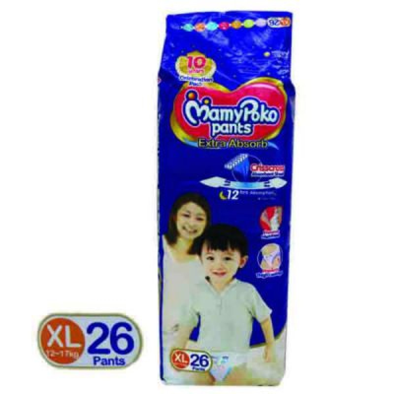 MamyPoko Pants Diaper (XL) - 26 pcs (12 -17 kg) - India