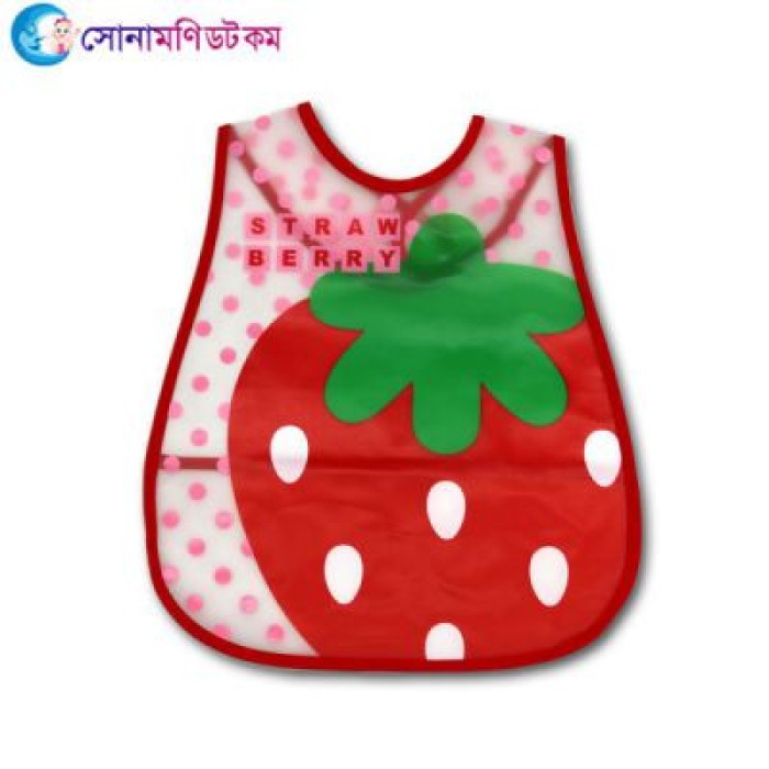 Baby Bibs Strawberry Print - Red | at Sonamoni BD