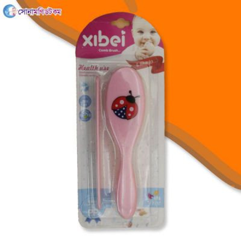Baby Hair Brush And Comb Set-Pink