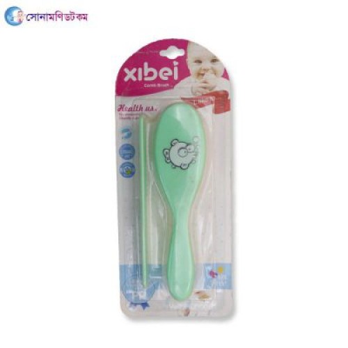 Baby Hair Brush And Comb Set-Green