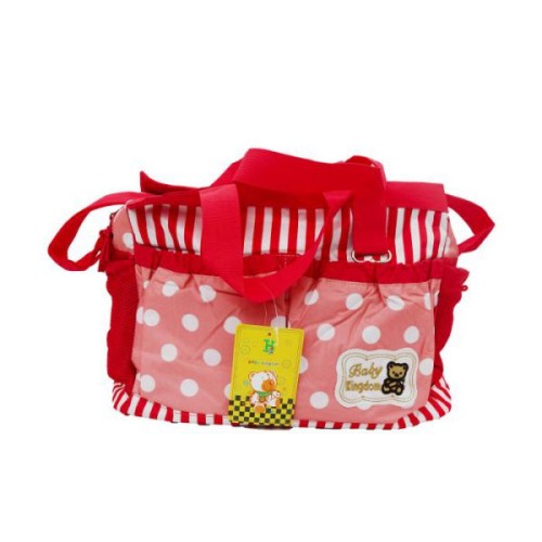 Diaper Bag Dots And Stripes Print - Pink | Diaper Bags | DIAPERING at Sonamoni.com