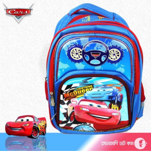 School Bag Car Print - Blue | School Bag & Back Pack | SCHOOL SUPPLIES at Sonamoni.com
