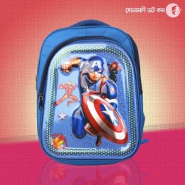 School Bag Avengers Print - Blue