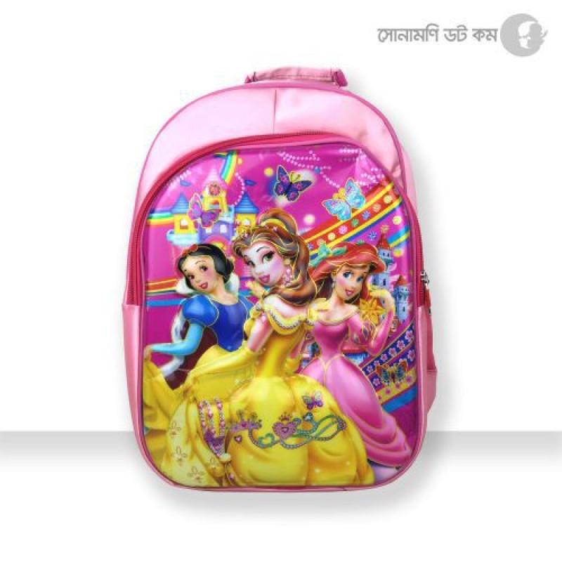 School Bag Disney Princess Print - Pink | School Bag & Back Pack | SCHOOL SUPPLIES at Sonamoni.com