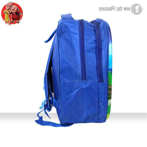 School Bag Motu Patlu Print - Blue