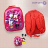 School Bag Micky Mouse Print - Red