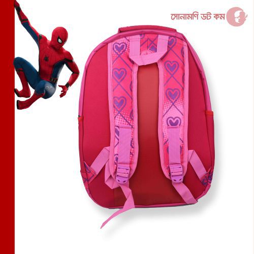 School Bag Spiderman Print - Pink