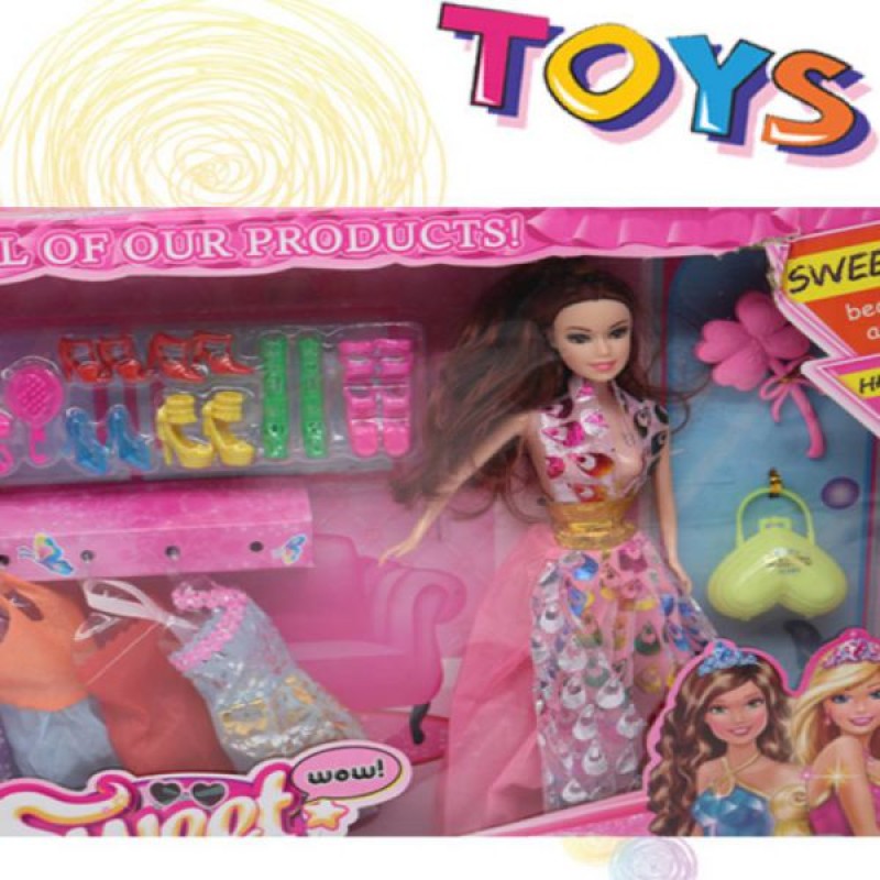 Barbie Doll Set - Pink