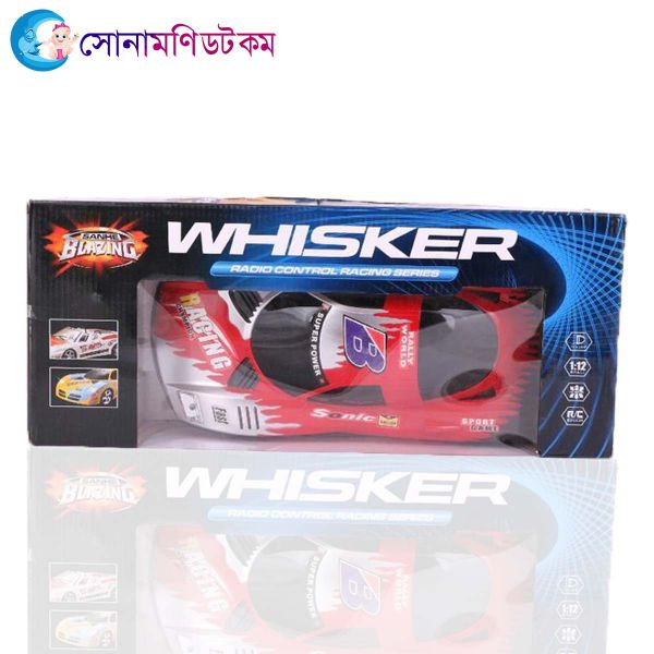 Whisker crazy racing radio remote control rechargeable car