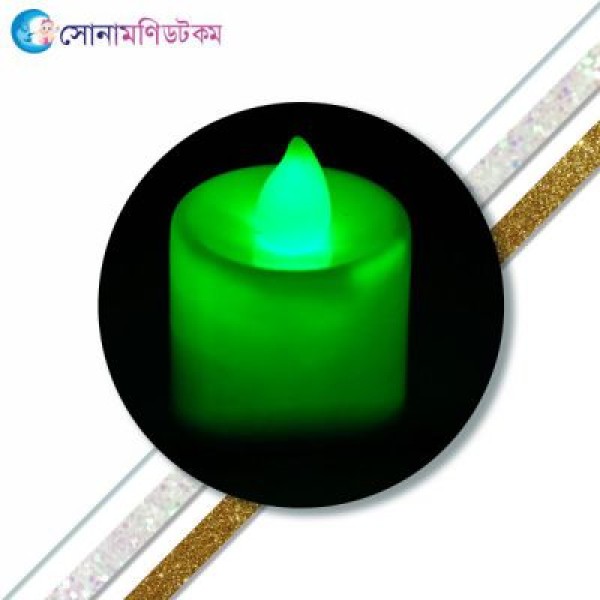 LED Plastic Swinging Candle-green