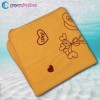 Baby Towel Love Print - Orange | at Sonamoni BD