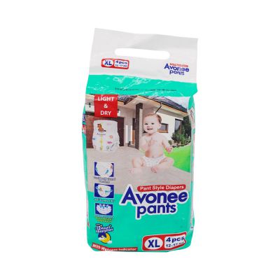 Avonee Pants Diaper - (XL) - 4 pcs (12 - 17 kg) - Bangladesh