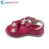 Girls Sandal Flower Applique – Pink