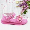 Girls Sandal Flower Applique – Light Pink | at Sonamoni BD