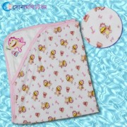 Hooded Baby Towel Dragon Print - Pink