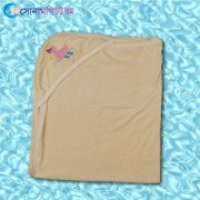 Hooded Baby Towel Duck Print - Orange