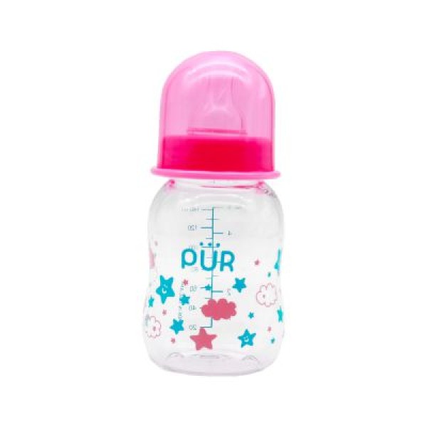 PUR Feeding Bottle 140 ml - Pink