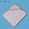 Print Hooded Baby Towel Ship and Cartoon - Pink