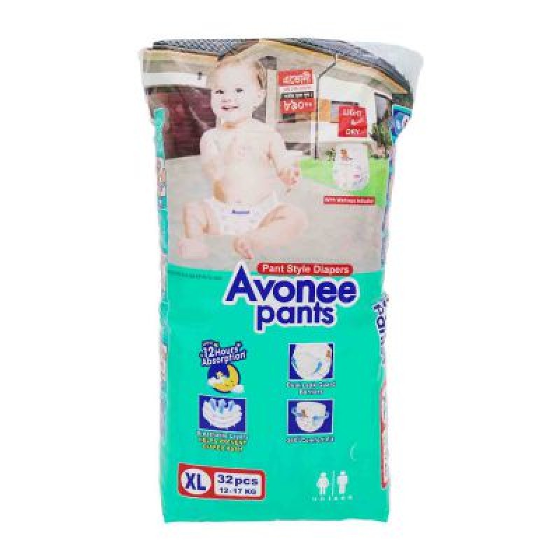 Avonee Pants Diaper - (XL) - 32 pcs (12-17kg) - Bangladesh