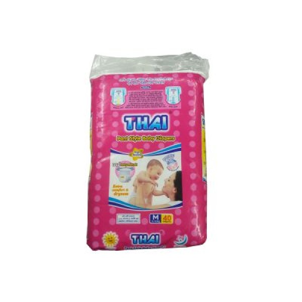 THAI Baby Diaper - M (5-12kg) - 40 pcs