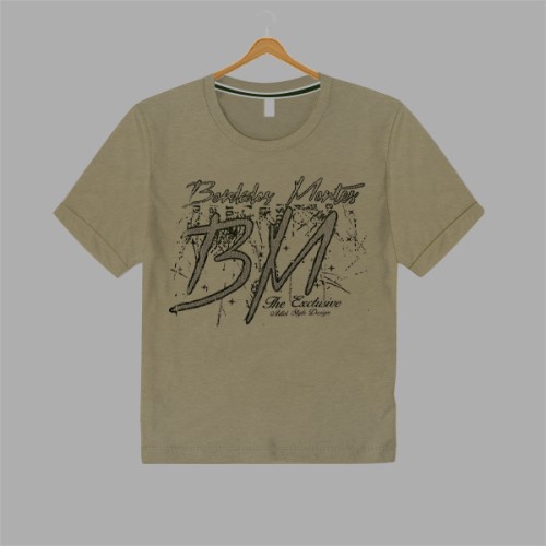 Boys T-Shirt- Light Bwoun BM Print