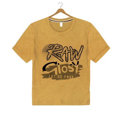 Boys T-Shirt- Yellow RAW Print