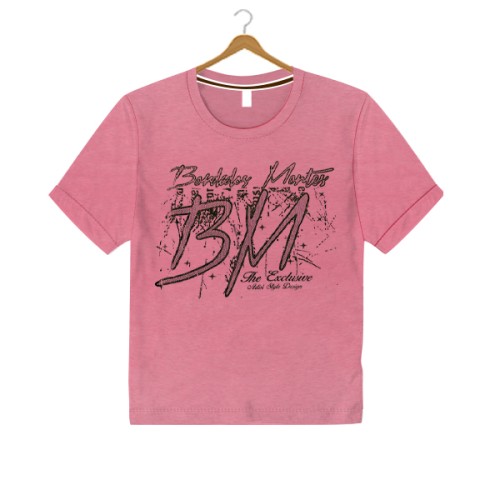 Boys T-Shirt- Pink BM Print
