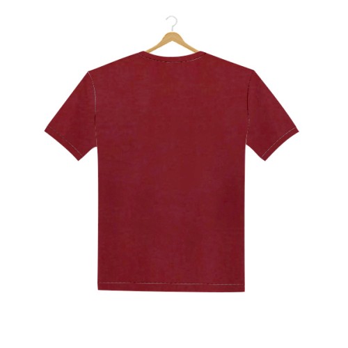 Boys T-Shirt- Maroon BM Print
