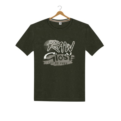 Boys T-Shirt- Olive RAW Print
