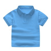 Half Sleeves Polo T-Shirt-Sky Blue