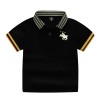 Boys Half Sleeve Solid Polo Shirt - Black Color | at Sonamoni BD