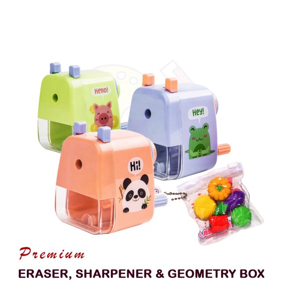 Eraser, Sharpener & Geometry box