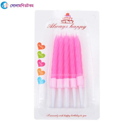 Birthday Party Cake Decoration Candle - Pink