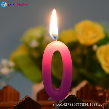 Birthday Cake Decoretion 0 Digit Candle | at Sonamoni BD
