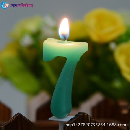 Birthday Cake Decoretion 7 Digit Candle | at Sonamoni BD