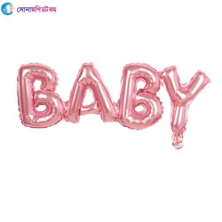 "Baby" Letter Aluminum Foil Balloon - Pink