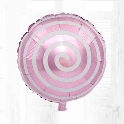 Lollipop Aluminum Foil Balloon - White Pink