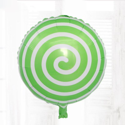 Lollipop Aluminum Foil Balloon - White Green